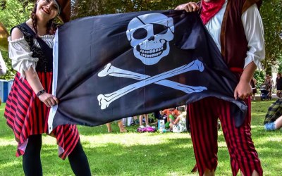 Swashbuckling Pirates at Cheltenham Literature Festival 2019.