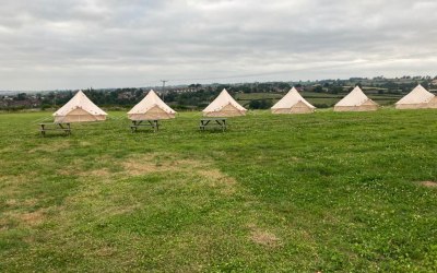 A bell tent village for a Wedding 