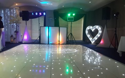 Wedding Disco & LED Dancefloor with Light Up Heart