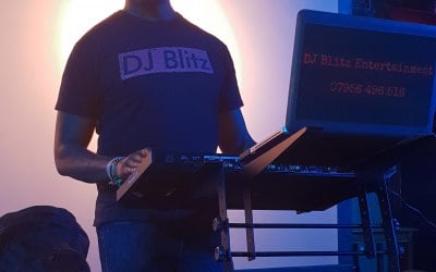 DJing at a charity event