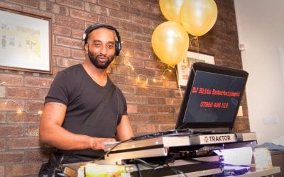 DJing at a 50th Birthday Party