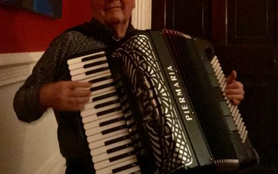 Playing for your guests on accordion