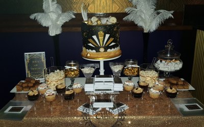 25th Birthday - Great Gatsby Themed Sweets Table