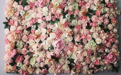 Pink flower wall