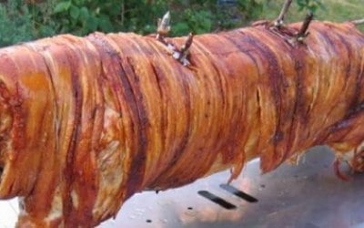 Home produced pork for hog roasts