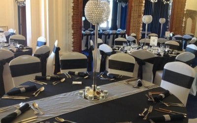 hire crystal globe centrepieces