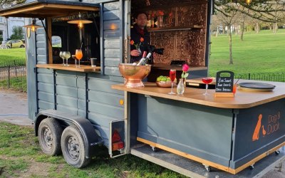 Enjoy your drinks whilst standing or sitting around the bar area 