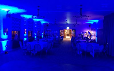 Uplighting in blue