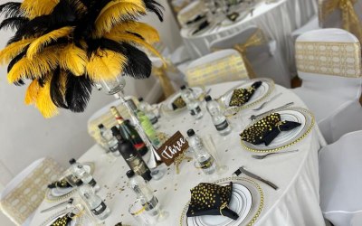 Ostrich feathers centrepieces 