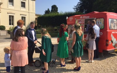 Treats UK - Mr Whippy Ice-Cream van services attending a wedding