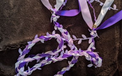 Handmade handfasting ribbons/cords