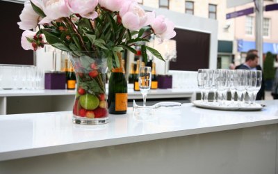 Champagne bar for a new product launch