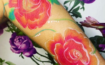 Roses and floral sleeves, bodies and faces. These are super fast and great for large events