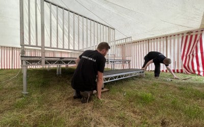 Two Stages Installed and Supplied - For Local Family Festival 
