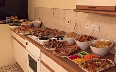 Holiday cottage buffet