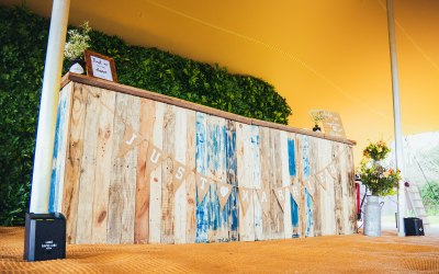Our reclaimed pallet bar