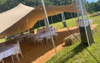 Rustic set up for wedding - Hampshire