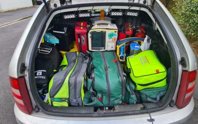 Inside one of our event medical response cars