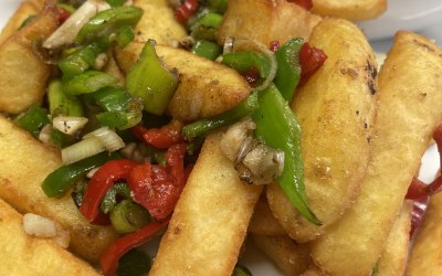 Salt and Pepper Chips+ Satay Sauce