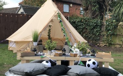 Bell Tent Lounge Football Theme