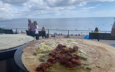 Sundried Tomato, Basil, and Garlic Cheese in Lyme Regis 