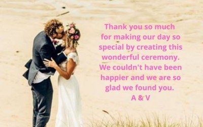 Testimonial from a happy couple