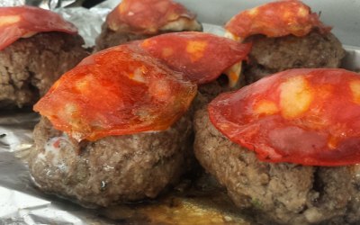 MYO Burgers with Chorizo & Mozzarella