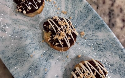 millionaires shortbread profiteroles 
