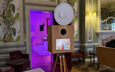 Hand crafted oak booth at Hedsor House