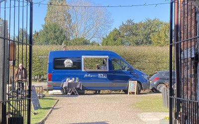 Pizza Van custom converted with wood fired kitchen