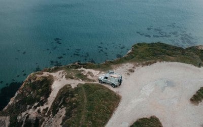 Wavi on the Cornish coast.