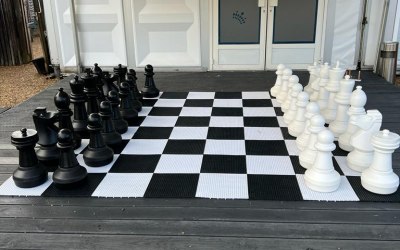 White and Black Dance Floor Rental