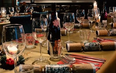 Corporate Christmas Table setup 