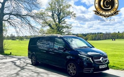 Executive V-class transportation at Coworth Park, Ascot