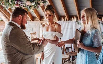Lovely outside/inside ceremony at Wildersley Farm, Belper