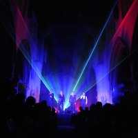 A superb stage and lighting look for Collabro's recent concert Collabro, Britain's got talent winners, staging and lighting by Mosaic FX