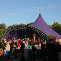 Wango's Stage and purple marquees