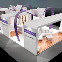 Unique exhibition stand designed to work in different sized spaces Bespoke exhibition service