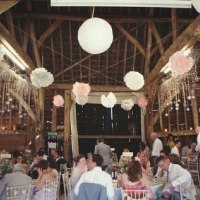 Wedding breakfast A private barn used for a wedding reception