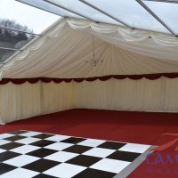 Black and white acrylic dance floor Camelot Marquees Ltd