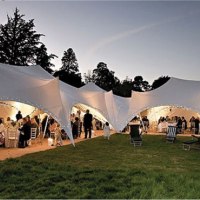 Capri marquees linked for a wedding