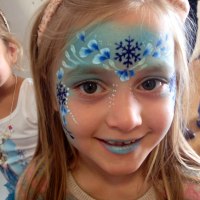 Frozen inspired Face painting at a Birthday party.
