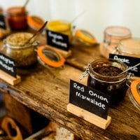 Chutney Displays Fat Hog and Big Pan's Catering Display