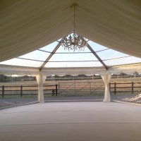 9m clear pavillion end Century Marquees