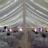 Add a bit of sparkle with our pea light canopy pea light canopy to enhance your event marquee