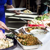 Happy Wedding Guests Wedding Buffet