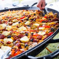 delica Paella and Tapas Catering Paella pan catering