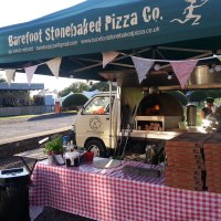 Great music, great pizzas, good times! Wood-fired pizza at a music festival in North Somerset