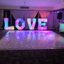 Love Letters and Dancefloor At Formby Hall Love Letters Hire & LED Dancefloor