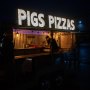 Porky the trailer at night 